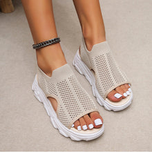 Cargar imagen en el visor de la galería, Women&#39;s Knitted Elastic Platform Casual Sandals
