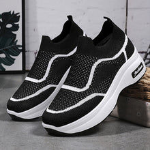 Cargar imagen en el visor de la galería, Fashion Spring And Summer Women Sports Shoes Thick Sole Middle Heel Slip On
