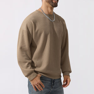 Men's Winter Sweater Loose Round Neck Thickened Sweater