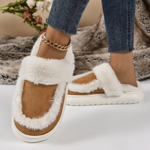 Women's Slippers Soft Plush Winter Warm Bedroom Shoes