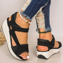 Load image into Gallery viewer, Sandals Women&#39;s Summer New Middle Heel Muffin Wedge Heel Fish Mouth Heel Women&#39;s Sandals
