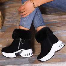 Cargar imagen en el visor de la galería, Short-calf suede warm and height-increasing cotton boots
