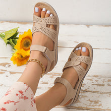 Load image into Gallery viewer, Women&#39;s Comfort Round Toe Wedge Sandals
