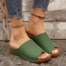 Cargar imagen en el visor de la galería, Women Comfortable Casual Wedge Thick Bottom Slippers
