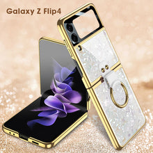 Load image into Gallery viewer, Electroplating Ring Bracket Suitable For Samsung Galaxy Z Flip3/4/5 Case

