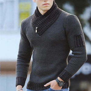 Men Turtleneck Winter Warm Cotton Pullovers Sweaters