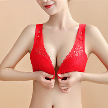 Load image into Gallery viewer, Push up thick no steel ring front button bra
