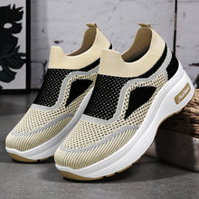 Load image into Gallery viewer, Fashion Spring And Summer Women Sports Shoes Thick Sole Middle Heel Slip On
