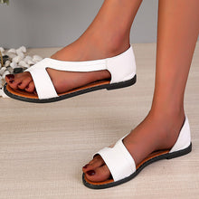 Cargar imagen en el visor de la galería, Ladies summer open toe flat sandals
