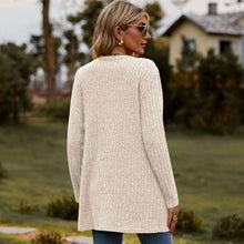 Load image into Gallery viewer, Sweaters for Women Cardigan Dressy Solid Open Front Long Knited Cardigan Sweater Fashion Loose Fit Coat Tops
