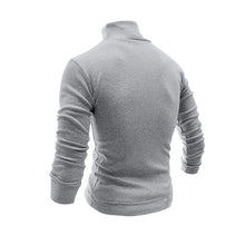 Cargar imagen en el visor de la galería, Men&#39;s Cotton Blend Turtle Neck Knitted Slim Sweater
