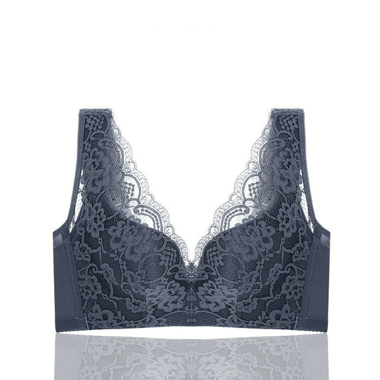 Women's Back Buckle Wireless Side Breast Drawing Bra