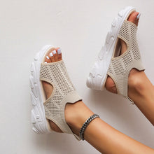 Cargar imagen en el visor de la galería, Women&#39;s Knitted Elastic Platform Casual Sandals
