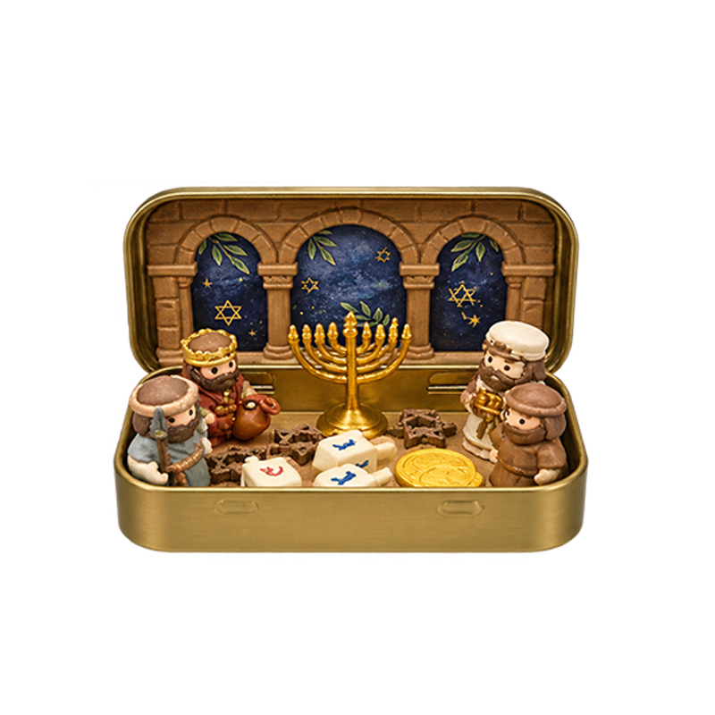 Hobelis Mini Christmas Nativity Set in Tin Box