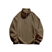 Load image into Gallery viewer, Men&#39;s Solid Color Casual Fleece Warm Zipper Stand Sweatshirt
