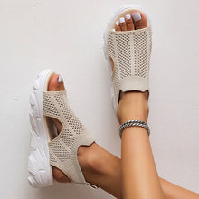 Cargar imagen en el visor de la galería, Women&#39;s Knitted Elastic Platform Casual Sandals
