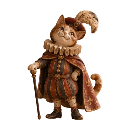 Graddi Medieval Cat Court Figurines