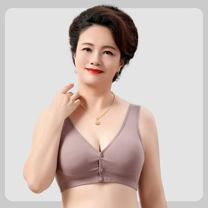 Cotton Breathable Plus Size Front Button Bra