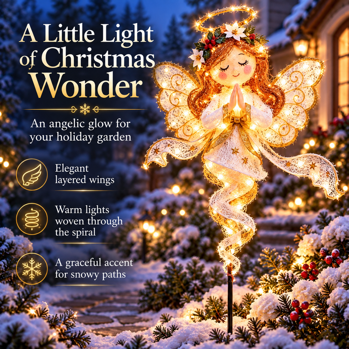 Twisted Christmas Lighted Yard Stakes
