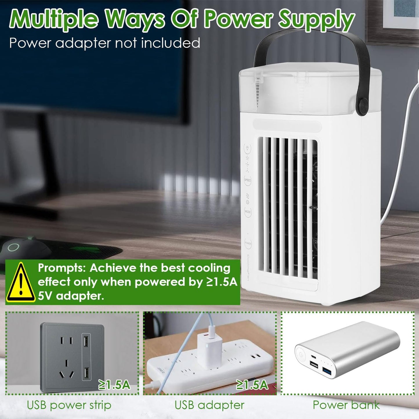 Small Evaporative Portable Air Conditioner With Ambient Light Function