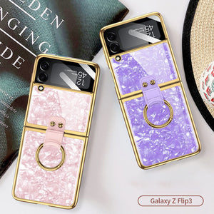 Electroplating Ring Bracket Suitable For Samsung Galaxy Z Flip3/4/5 Case