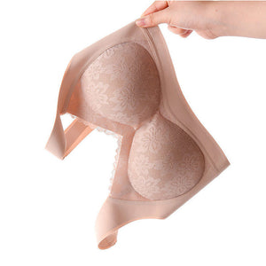 One-Piece Seamless Latex Wire-Free Push-Up Bra