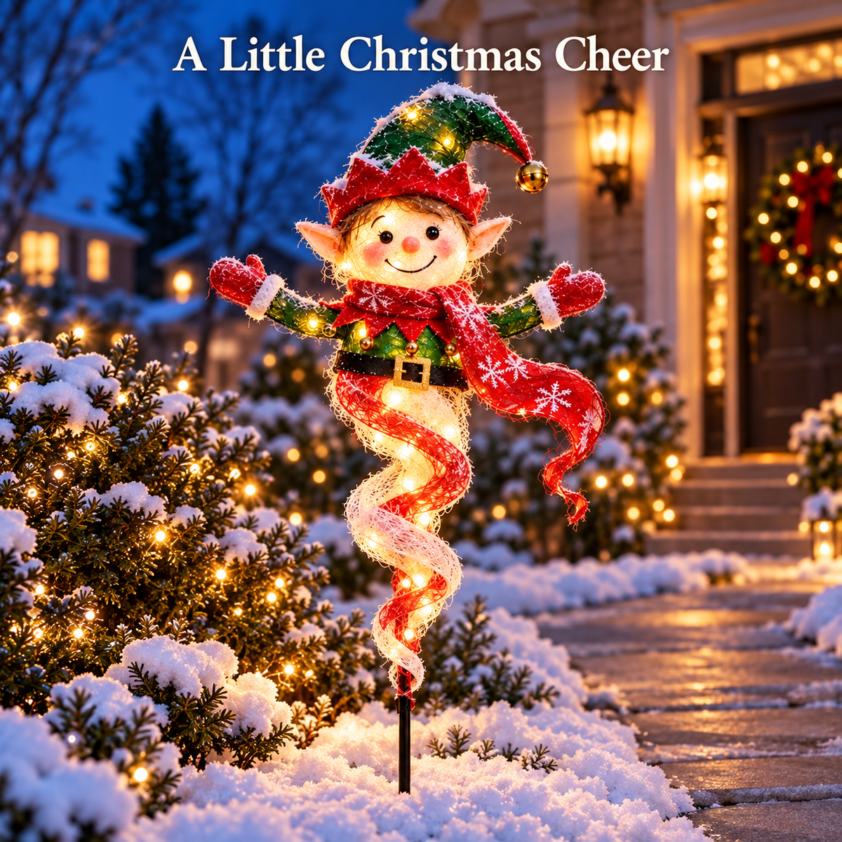 Twisted Christmas Lighted Yard Stakes