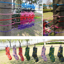 Load image into Gallery viewer, Portable Clothesline (Home, Outdoor, Camping with 12 Clips)
