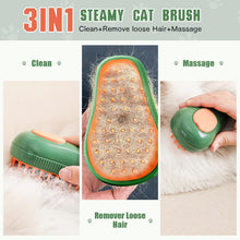 Cargar imagen en el visor de la galería, 3 in 1 Cat Steamy Brush for Massage, Clean and Removing Loose Hair
