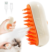 Cargar imagen en el visor de la galería, 3 in 1 Cat Steamy Brush for Massage, Clean and Removing Loose Hair
