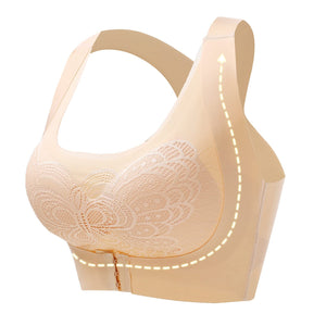 Three-breasted cross-back correction bra