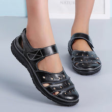 Load image into Gallery viewer, Comfyfleek Wide Toe Box &amp; Wide Size Leather Sandals
