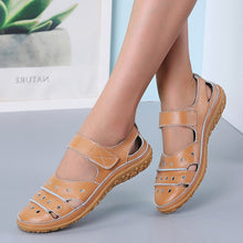 Load image into Gallery viewer, Comfyfleek Wide Toe Box &amp; Wide Size Leather Sandals
