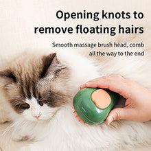 Cargar imagen en el visor de la galería, 3 in 1 Cat Steamy Brush for Massage, Clean and Removing Loose Hair
