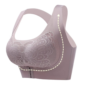 Three-breasted cross-back correction bra