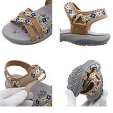 Cargar imagen en el visor de la galería, Womens Walking Athletic Sandals Open Toe Wide Comfy Water Sandal
