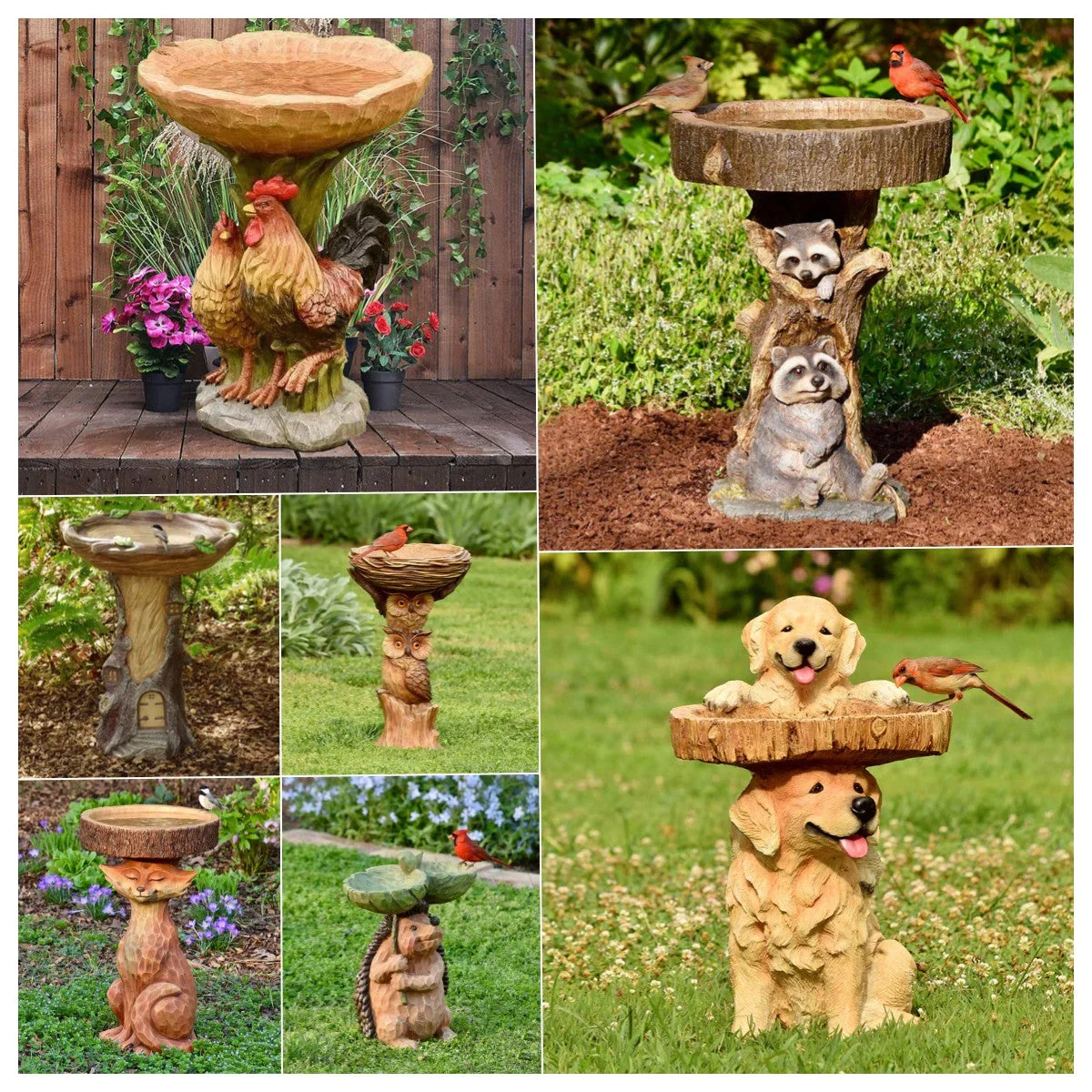 Last Sale 49% OFF🎄Resin Sculpture Bird Feeders