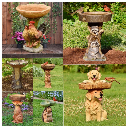 Last Sale 49% OFF🎄Resin Sculpture Bird Feeders