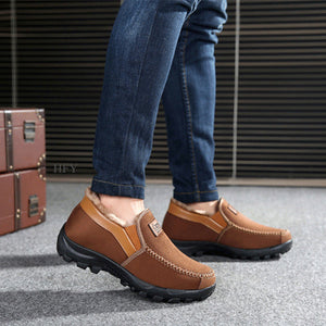Middle-aged and elderly men's warm velvet thickened cotton shoes