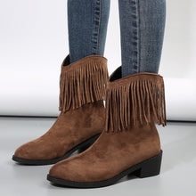 Cargar imagen en el visor de la galería, Winter Women&#39;s Tassels Arrival Retro Pointed Toe Boots
