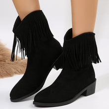 Load image into Gallery viewer, Winter Women&#39;s Tassels Arrival Retro Pointed Toe Boots
