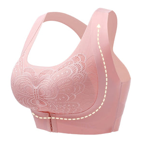 Three-breasted cross-back correction bra