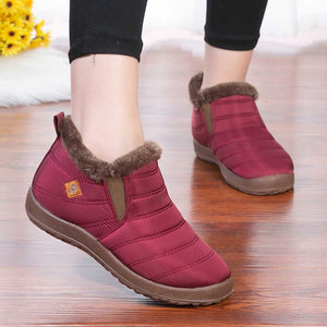 Women's winter high top warm fleece thick snow boots