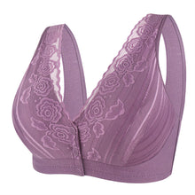 Cargar imagen en el visor de la galería, Wide Strap Printed Unwired Front Button Bra
