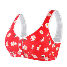 Cargar imagen en el visor de la galería, Women&#39;s wide shoulder strap front button printed underwear
