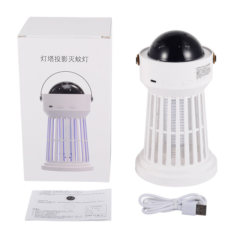 Portable 3-in-1 Cordless Projector Mosquito Killer Lamp