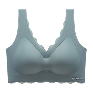 No Wire Ice Silk Seamless Bandeau Push-Up Bra