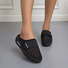 Cargar imagen en el visor de la galería, Women Daily Fly Knit Fabric Summer Air Cushion Mule Slippers
