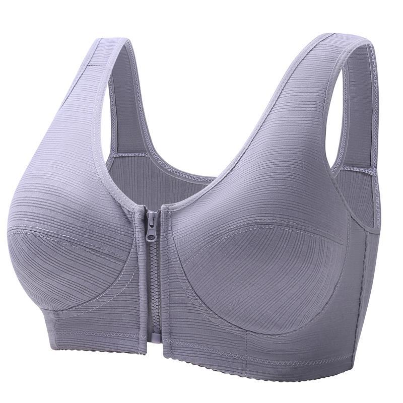 Middle-aged and elderly cotton front zipper underwear