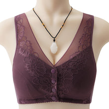 Load image into Gallery viewer, Ladies Cotton Lace Front Button Bra
